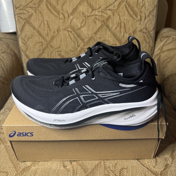 Asics Other - Asics Gel-Nimbus 26 Shoes Mens 10 Black Graphite Grey Road Race Running